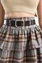 Belted Plaid Layered Mini Skirt with Lace Detail |   Plaid Layered Lace Mini Skirt - 7