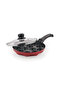 12pcs Nonstick Paniyaram Pan RF13013 21cm, Aluminum Body with Long Handle and Glass Lid - 8
