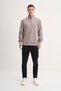 Premium Regular Fit Thick Textured Stand Collar Zippered Sweatshirt-53075 - 3