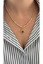 Gold Tube Bead Detailed Necklace Summer Necklace Trendy Necklace - 3