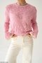 Women's Openwork Sleeve Gathered Knitwear Sweater - 3