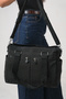 Serena Vellini Black Women's Multi-Compartment Waterproof Crinkle Casual Crossbody and Shoulder Bag - 5