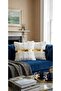 2-Piece Luxury Plush Cushion Cover with Gold Stripes, Soft Textured Velvet Backed Decorative Pillow 45X45