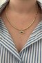 Gold Tube Bead Detailed Necklace Summer Necklace Trendy Necklace - 3