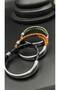 Men's Braided Leather Bracelet – with Stainless Steel Hook – Handmade Jewelry - 6