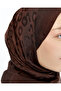 Alia Jacquard 60% Lyocell 40% Cotton Shawl-4_Acı_Kahve - 3