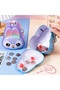 Metal Piggy Bank with Rabbit Figure - Children's Savings Box with Hanger and Key, Purple - 3