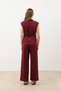 Burgundy Belt Detailed Women's Suit - 7