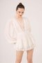 Lace Detailed Ruffled Olanna Dress White - 3