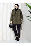 Button Detailed Belted Oversize Bondit Trench Coat Rc803107