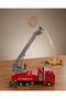 Fire Truck with Extendable Ladder, Pull-Back 19 cm Ladder, Rotatable Toy Truck