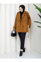 Button Detailed Belted Oversize Bondit Trench Coat Rc803107 - 2