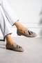 Genuine Leather Ribbon Ballerinas - 2