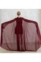 New Generation Burgundy Chiffon Cape Henna Dress Double Set-Kaftan-Bindali-Henna Dress-Wedding - 5