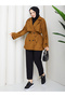 Button Detailed Belted Oversize Bondit Trench Coat Rc803107 - 3
