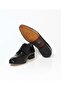 Black Color Lace-Up Genuine Leather Men's Shoes - 3