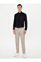 Black Slim Fit 100% Cotton Italian Collar Classic Shirt 50250845-Vr046 - 5