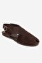 Monaro Brown Suede Genuine Leather Women's Sandals - 3