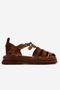 Solis Tan Genuine Leather Beaded Women's Sandals - 4