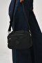 Delavavia Black Women's Multi-Compartment Waterproof Crinkle Daily Crossbody and Shoulder Bag - 2