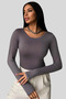Women's 3-Piece Navy Blue Gray Anthracite Princess Collar Bluz - 3