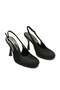 Genuine Fur Leather Heeled Shoes Z634 Black Pony Cavellino (Black Pony Cavellino) - 2