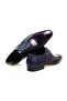 Dark Blue Color Lace-Up Genuine Leather Men's Shoes - 2