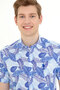 Men's Blue Short Sleeve Shirt 50247596-Vr212 - 2