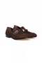Brown Laceless Genuine Leather Suede Men's Shoes