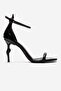 Yelena Black Print Thin Strap Women's Heeled Shoes - 4