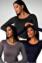 Women's 3-Piece Navy Blue Gray Anthracite Princess Collar Bluz