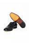 Black Color Laceless Genuine Leather Men's Shoes - 3