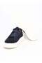 Dark Blue Lace-Up Genuine Leather Suede Men's Shoes - 3