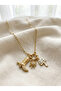 Italian Chain Detailed Figured Lucky Necklace - Boots & Star & Mushroom - 4