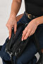 Delavavia Black Women's Multi-Compartment Waterproof Crinkle Daily Crossbody and Shoulder Bag - 5