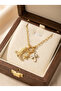 Italian Chain Detailed Figured Lucky Necklace - Boots & Star & Mushroom - 6
