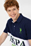 Men's Navy Blue Polo Neck T-Shirt 50249192-Vr033 - 2
