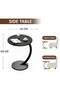 Modern Coffee Table | C-shaped Side Table With Black Color With Black Frame 60x40x30 Cm - 4