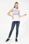 Women's Violet Sleeveless Polo Neck T-Shirt 50248986-Vr037 - 3