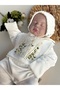 Daisy Embroidered Bib Newborn Jumpsuit Hat Set