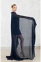 New Generation Navy Blue Chiffon Cape Henna Dress Double Set-Kaftan-Bindali-Henna Dress-Wedding - 7