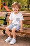 Boys' Summer Shorts Set 3-9 Years Old Cotton Striped Shorts Pocket T-Shirt Set of 2 - 8