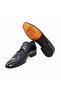 Dark Blue Color Lace-Up Genuine Leather Men's Shoes - 3