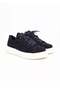 Dark Blue Lace-Up Genuine Leather Suede Men's Shoes