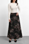 Molly Nelly Women's Floral Printed Lined Long Skirt - 2