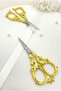 Gold Promise Engagement Scissors, Ribbon Opening Special Occasion Ceremony Sewing Embroidery Scissors Silver