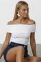 White Madonna Collar Draped Blouse Alc-X15456