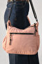 Delavisa Pink Women's Multi-Compartment Waterproof Crinkle Daily Crossbody Bag - 3