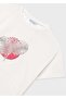 Summer Girl's Printed Tshirt - Cream - 5