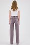 Women's Brown Snow Wash Wide Leg Jean Pants – High Waist Comfort Fit Loose Leg Denim - 3